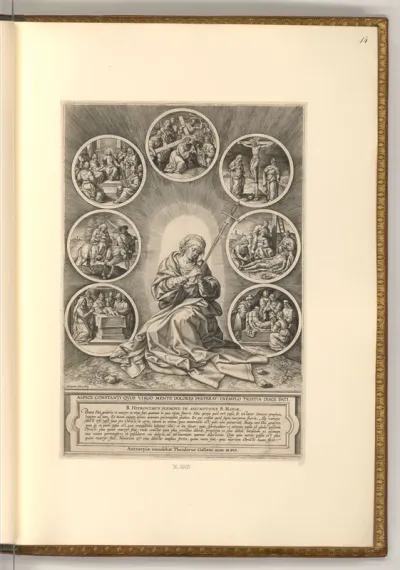 Mater Dolorosa mit der Passion Christi