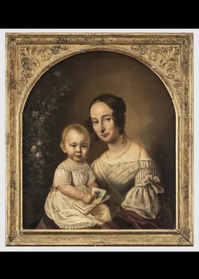Mathieu, Emma: Porträt Louise Eyssenhardt und Sohn