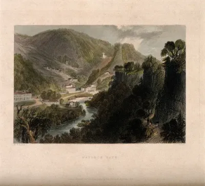 Matlock Bath from the hills, Derbyshire
