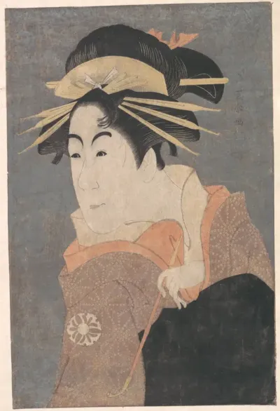 Matsumoto Yonesaburo as Kewaizaka no Shosho in the Play "Katakiuchi Noriyaibanashi"