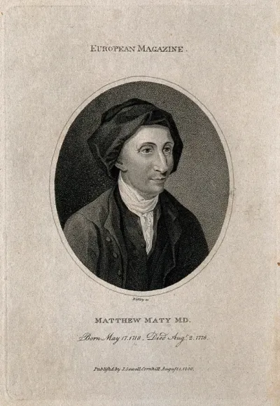 Matthew Maty. Stipple engraving by W. Ridley, 1800