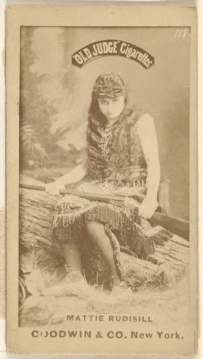 Mattie Rudisill, from the Actors and Actresses series (N171) for Old Judge Cigarettes