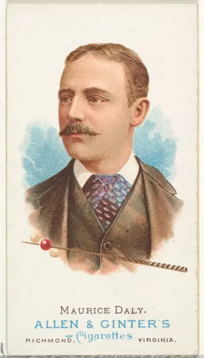 Maurice Daly, Billiard Player, from World's Champions, Series 1 (N28) for Allen & Ginter Cigarettes