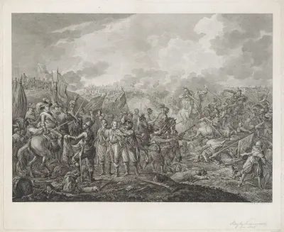Maurits behaalt de overwinning bij de slag bij Nieuwpoort, 1600