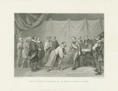 Maurits ontvangt de afgezanten van de sultan van Atjeh, 1602