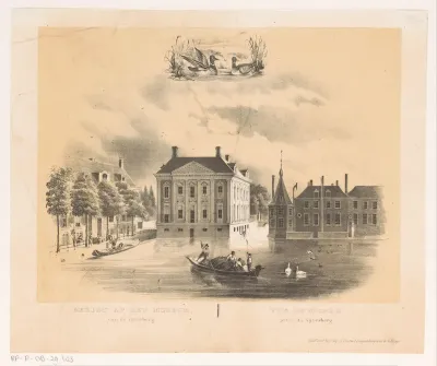 Mauritshuis en hofvijver te Den Haag