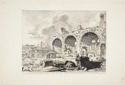 Maxentius' og Constantines basilika, fejlagtigt kaldet Fredens Tempel