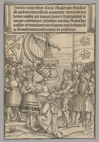 Maximilian and Henry VII of England, plate 11 from Historical Scenes from the Life of Emperor Maximilian I from the Triumphal Arch