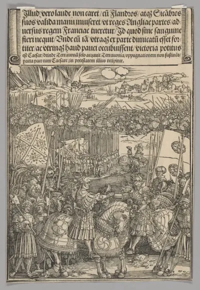 Maximilian and Henry VIII of England, plate 22 from Historical Scenes from the Life of Emperor Maximilian I from the Triumphal Arch