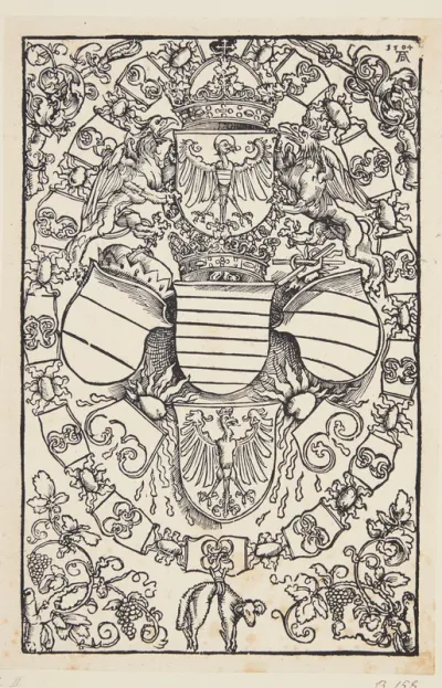 Maximilian I's våbenskjold som romernes konge