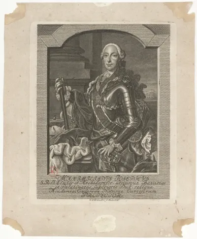Maximilianus Josephus S. R. I. Elector Archidapifer utriusque Bavariae et Palatinatus Superioris Dux, reliqua Academiae Caesareae Naturae Curiosorum Protector. G. A. Grundler sc. Halae 1756