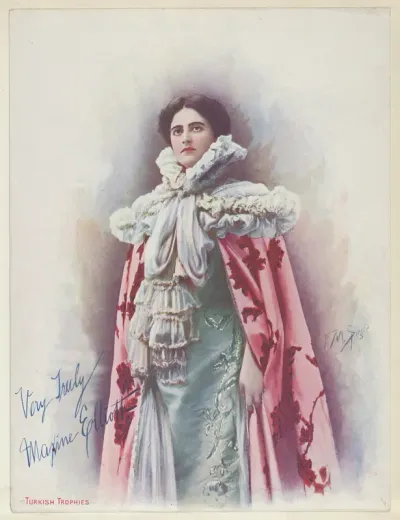 Maxine Elliott, from the Actresses series (T1), distributed by the American Tobacco Co. to promote Turkish Trophies Cigarettes
