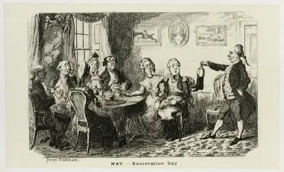 May - Restoration Day from George Cruikshank's Steel Etchings to The Comic Almanacks: 1835-1853