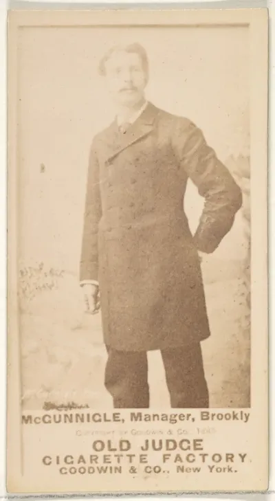McGunnigle, Manager, Brooklyn Bridegrooms, from the Old Judge series (N172) for Old Judge Cigarettes
