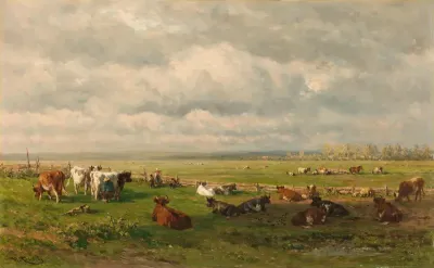 Meadow Landscape with Cattle