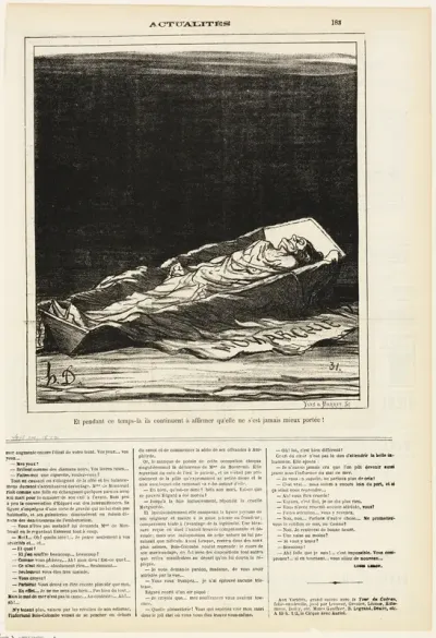 Meanwhile They Keep on Insisting that She Has Never Been Better, plate 183 from Actualités