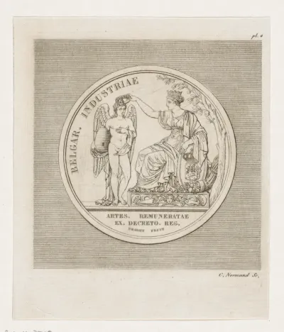 Medaille als prijs uitgereikt op de Tentoonstelling Nationale Nijverheid, 1825