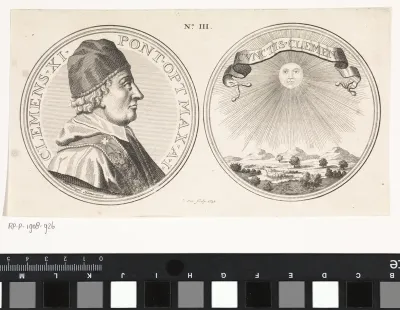 Medaille met busteportret van paus Clemens XI
