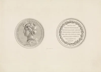 Medaille met de tekst 'Societas Indicana Orientalis'