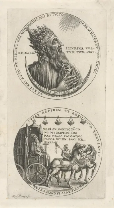 Medaille met het portret van keizer Heraclius