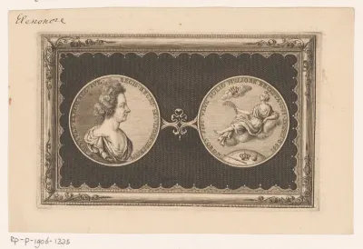 Medaille met het portret van Ulrika Eleonora en tegenzijde