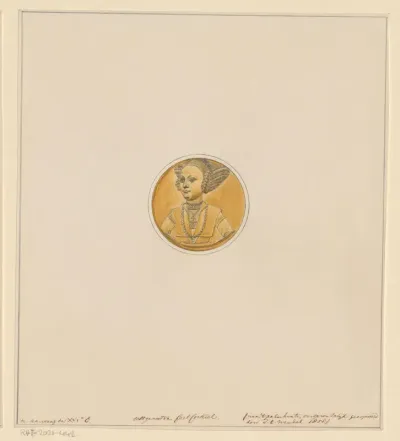 Medaille met het portret van vrouw van Charles de Cocquiel