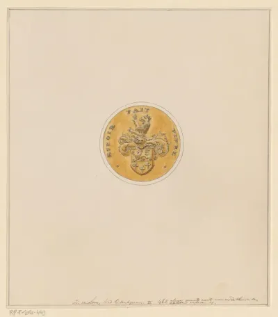 Medaille met het wapen van Charles de Cocquiel