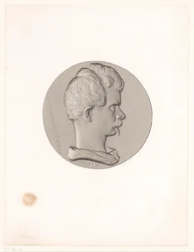 Medaille met portret van Alfred Johannot