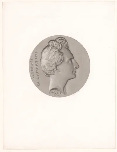 Medaille met portret van Alphonse de Lamartine