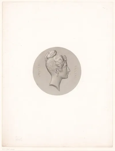 Medaille met portret van Amable Tastu