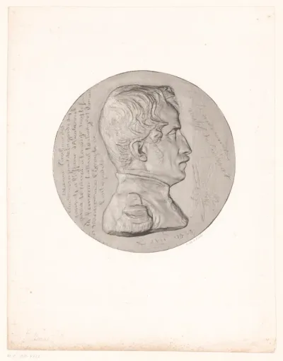 Medaille met portret van André Étienne d'Audebert de Férussac