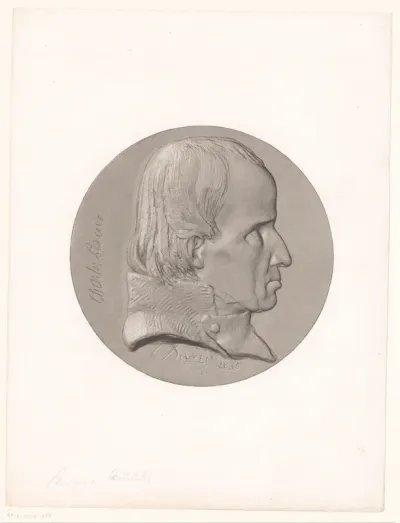 Medaille met portret van Charles Percier