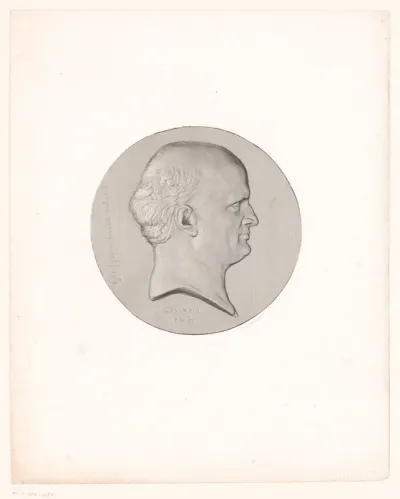Medaille met portret van Étienne Geoffroy Saint-Hilaire