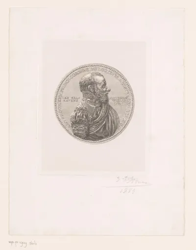 Medaille met portret van Jan Walravenz uit 1563