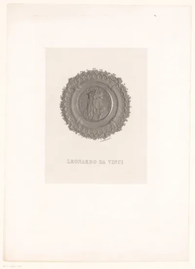 Medaille met portret van Leonardo da Vinci