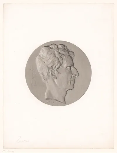 Medaille met portret van Riederes