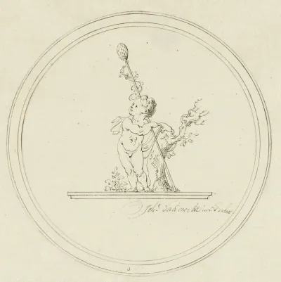 Medaillon met allegorische voorstelling van de Herfst