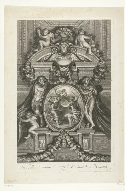Medaillon met de strijd tussen de Republiek en de Bisschop van Munster, 1665