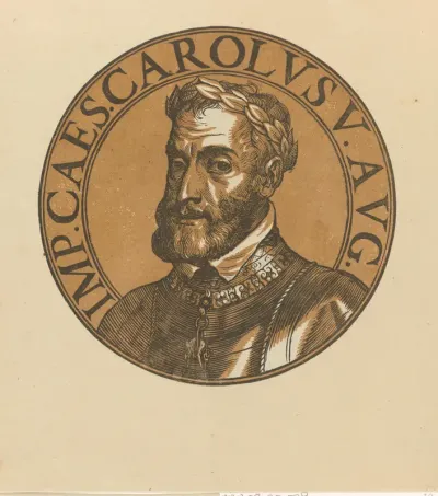 Medaillon met een portret van keizer Karel V