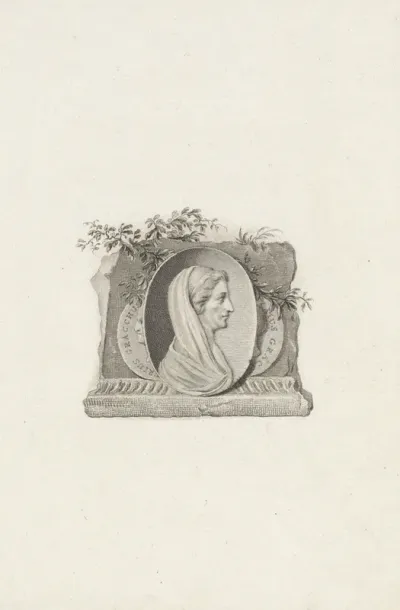 Medaillon met het portret van Cornelia, moeder der Gracchen