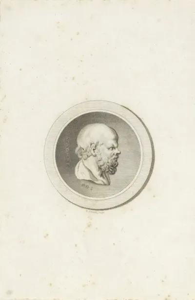 Medaillon met het portret van de filosoof Socrates