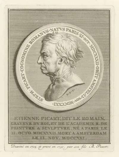 Medaillon met het portret van Etienne Picart