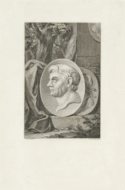 Medaillon met het portret van Pompeius de Grote
