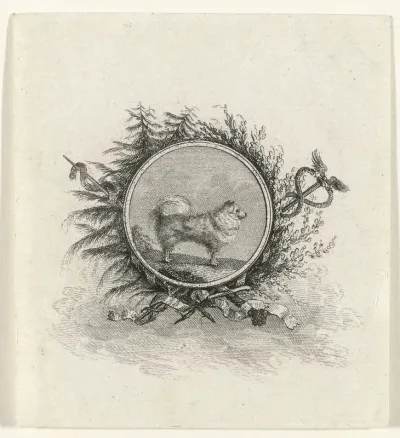 Medaillon met Keeshond, ca. 1787