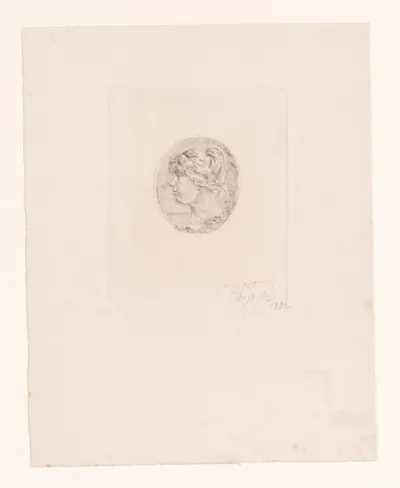 Medaillon met onbekend vrouwenportret