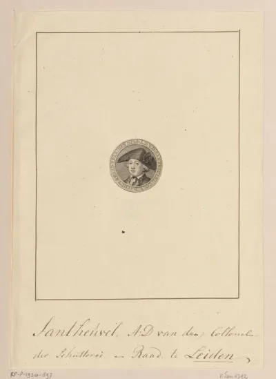 Medaillon met portret van Adriaan van den Santheuvel