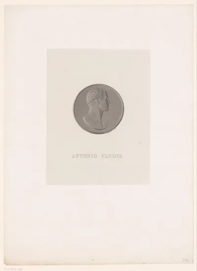 Medaillon met portret van Antonio Canova