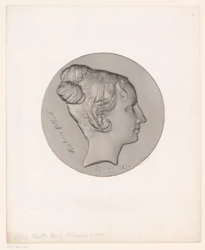 Medaillon met portret van Barbra Allart