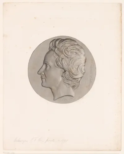 Medaillon met portret van Casimir Delavigne