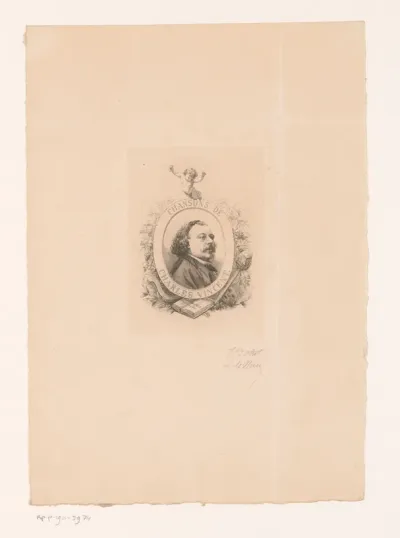 Medaillon met portret van Charles Vincent